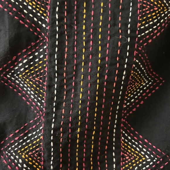 (NWOT) MATA TRADERS • Black Embroidered Geometric Dress - Picture 2 of 3